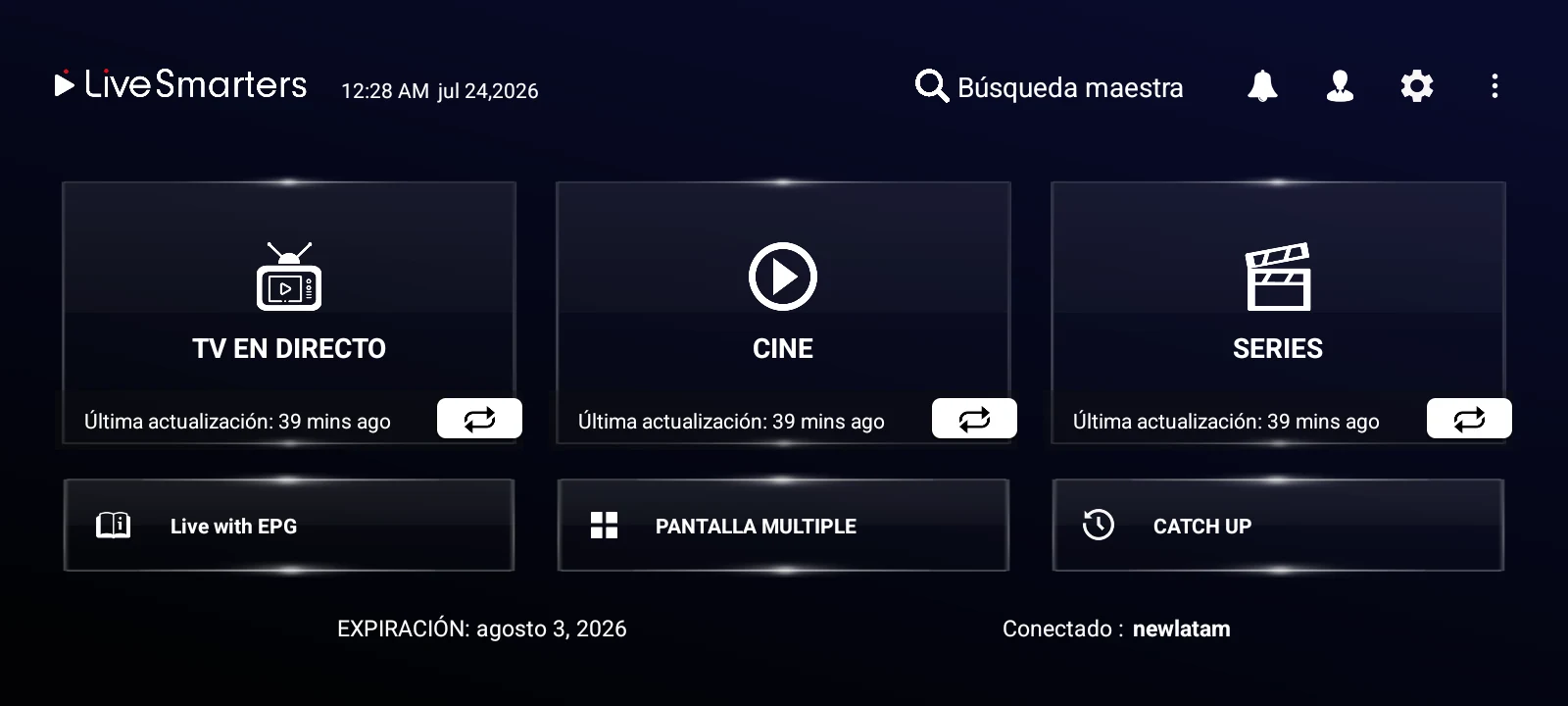 Live Smarters V5 interface preview