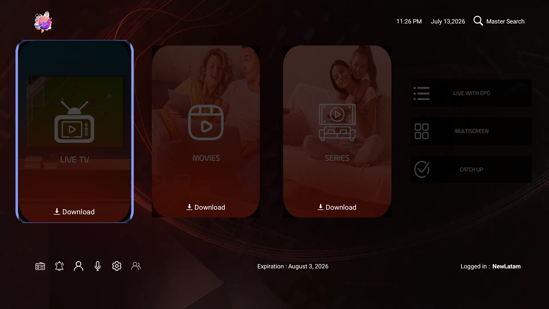 KINGTV interface preview