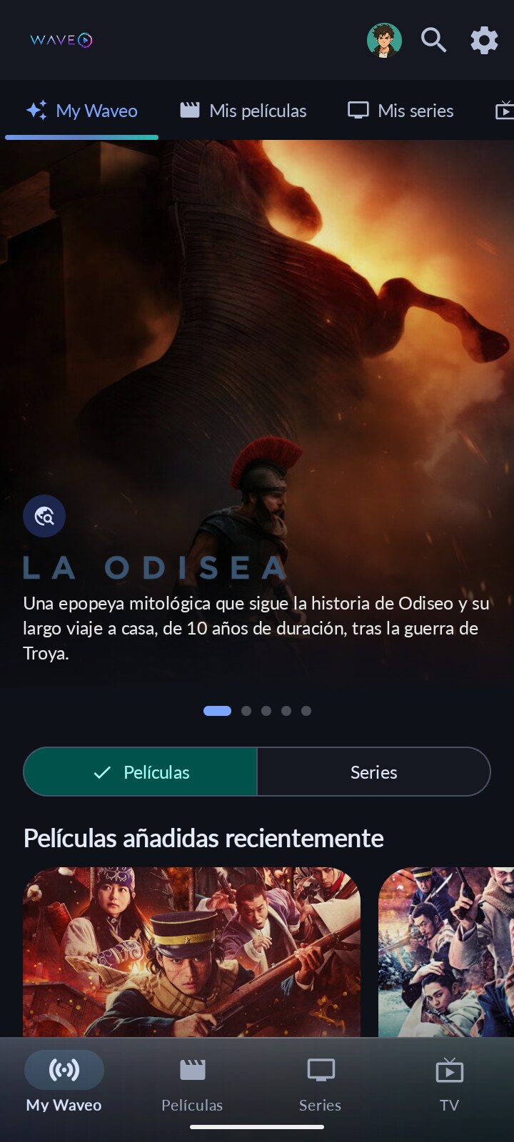 WAVEO Mobile interface preview