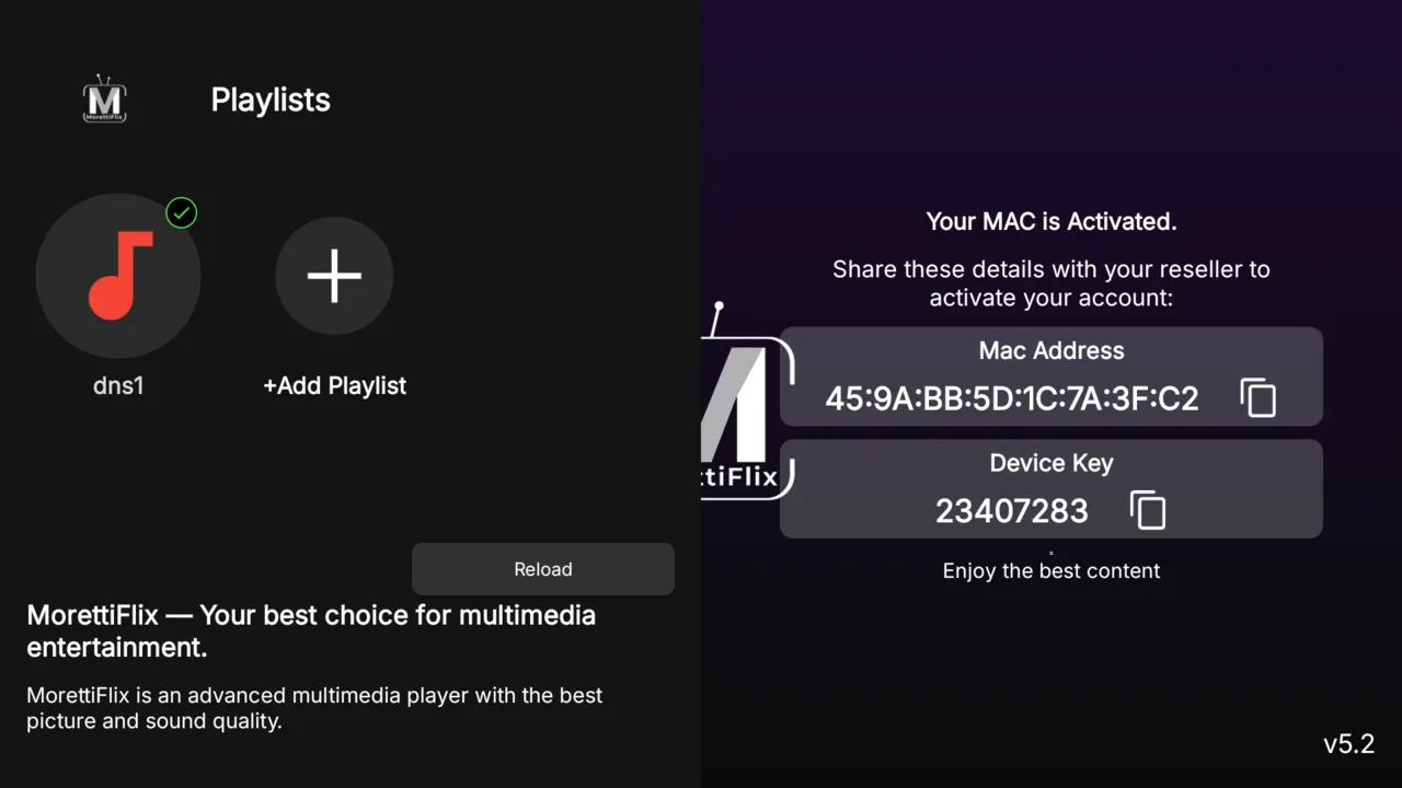9Xtream4K Player screen 6