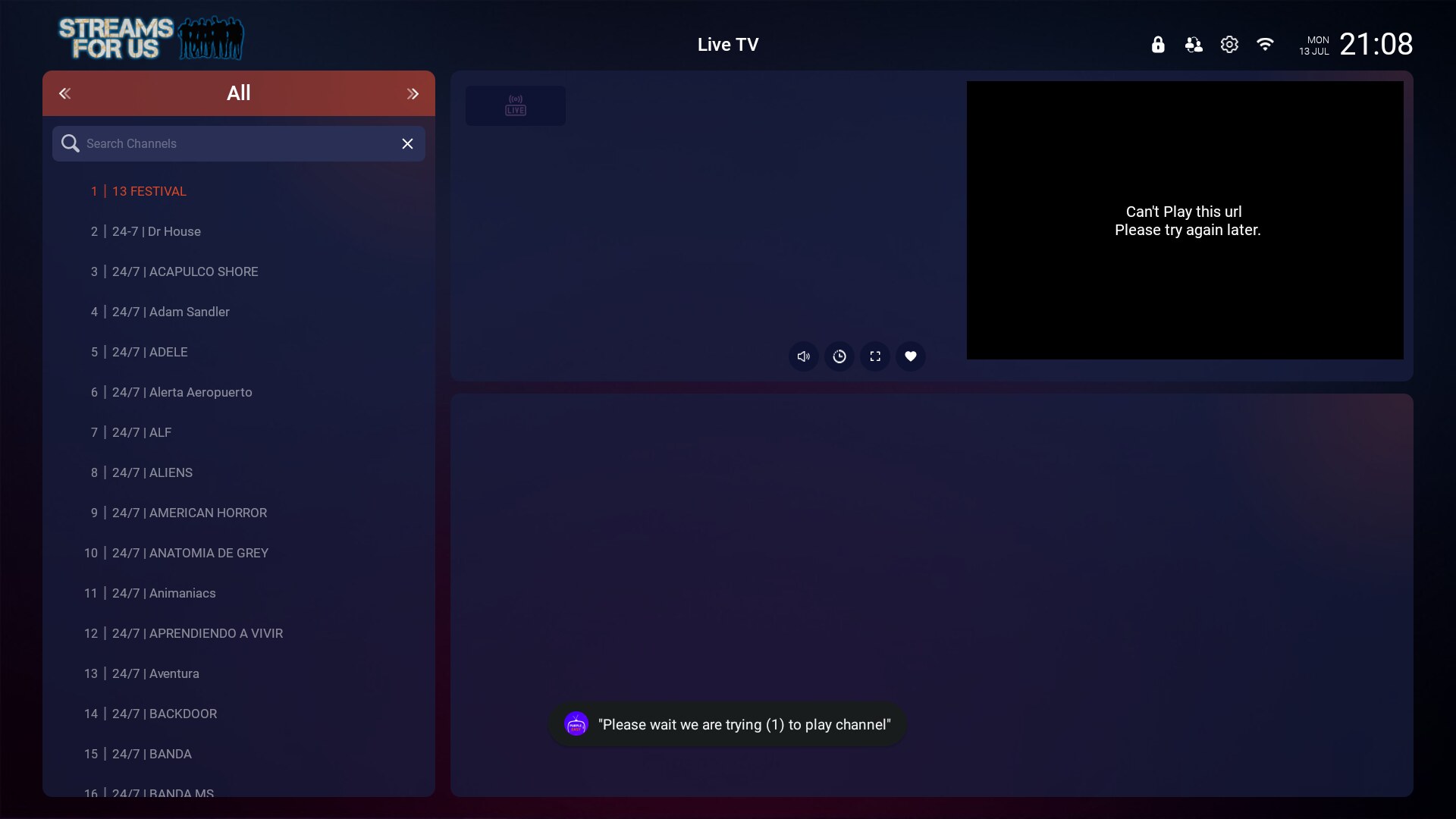 Easy Stream TV screen 2
