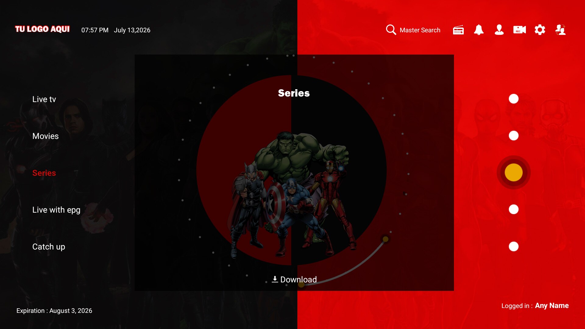 SMARTERS TEMA 1 V3 interface preview