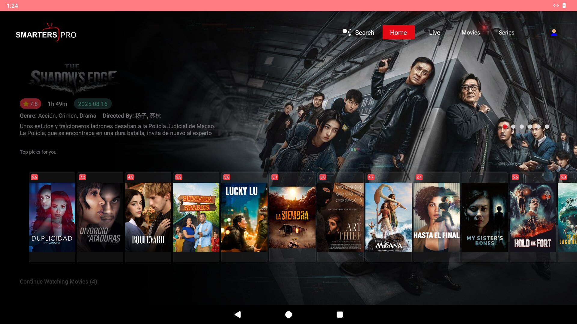Smarters Dual Netflix interface preview