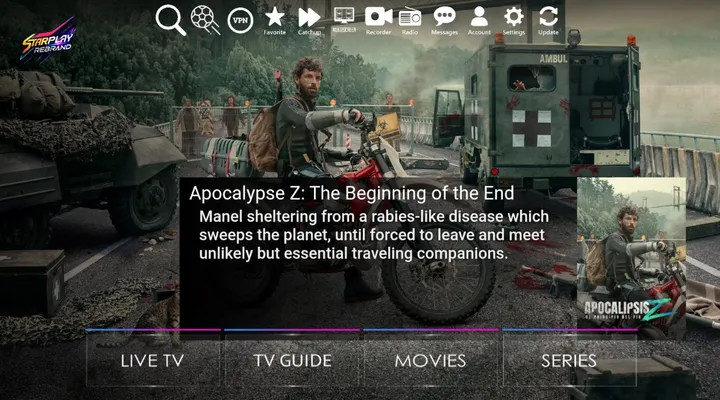 XCIPTV 910 interface preview