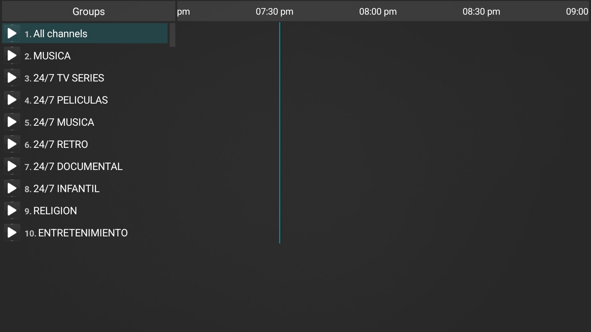 Perfect Guide TV screen 1