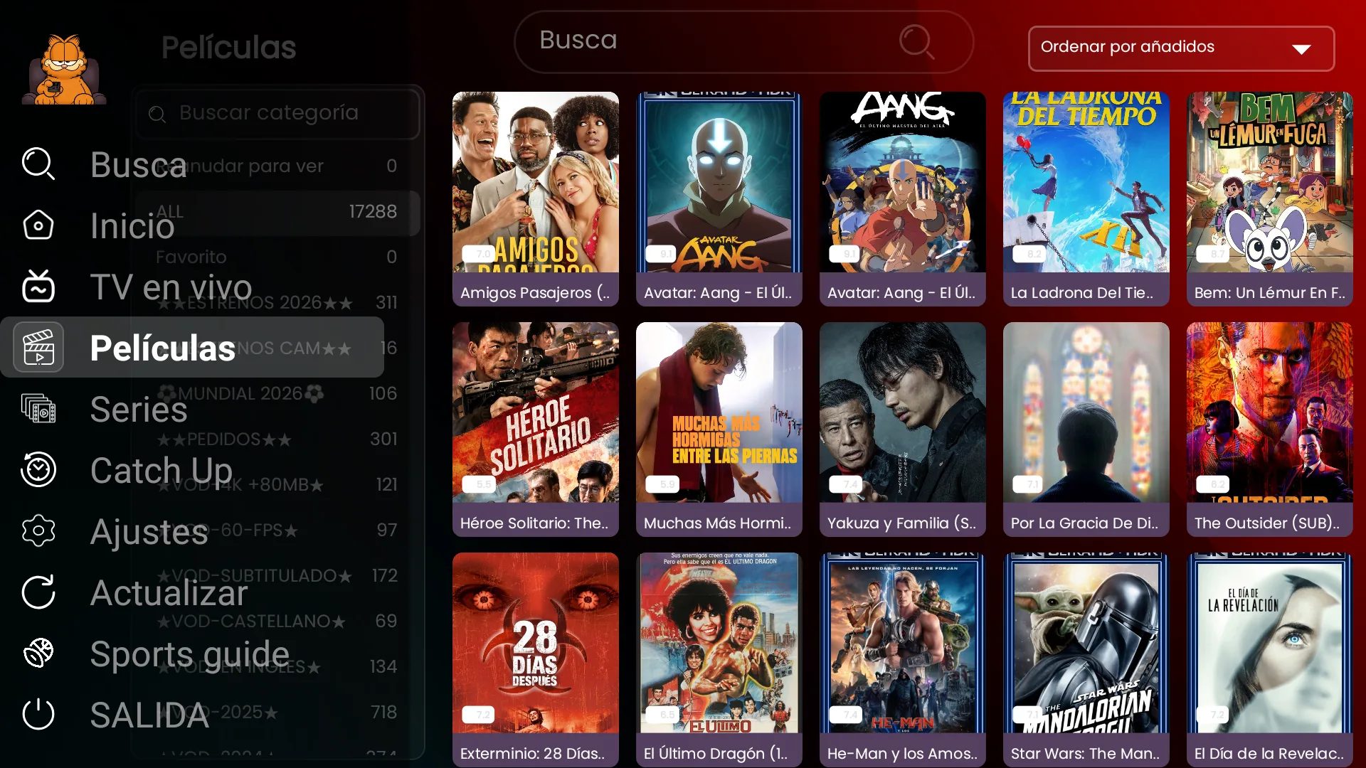 YouTivi Ultra 6 Topics 20 menu lateral