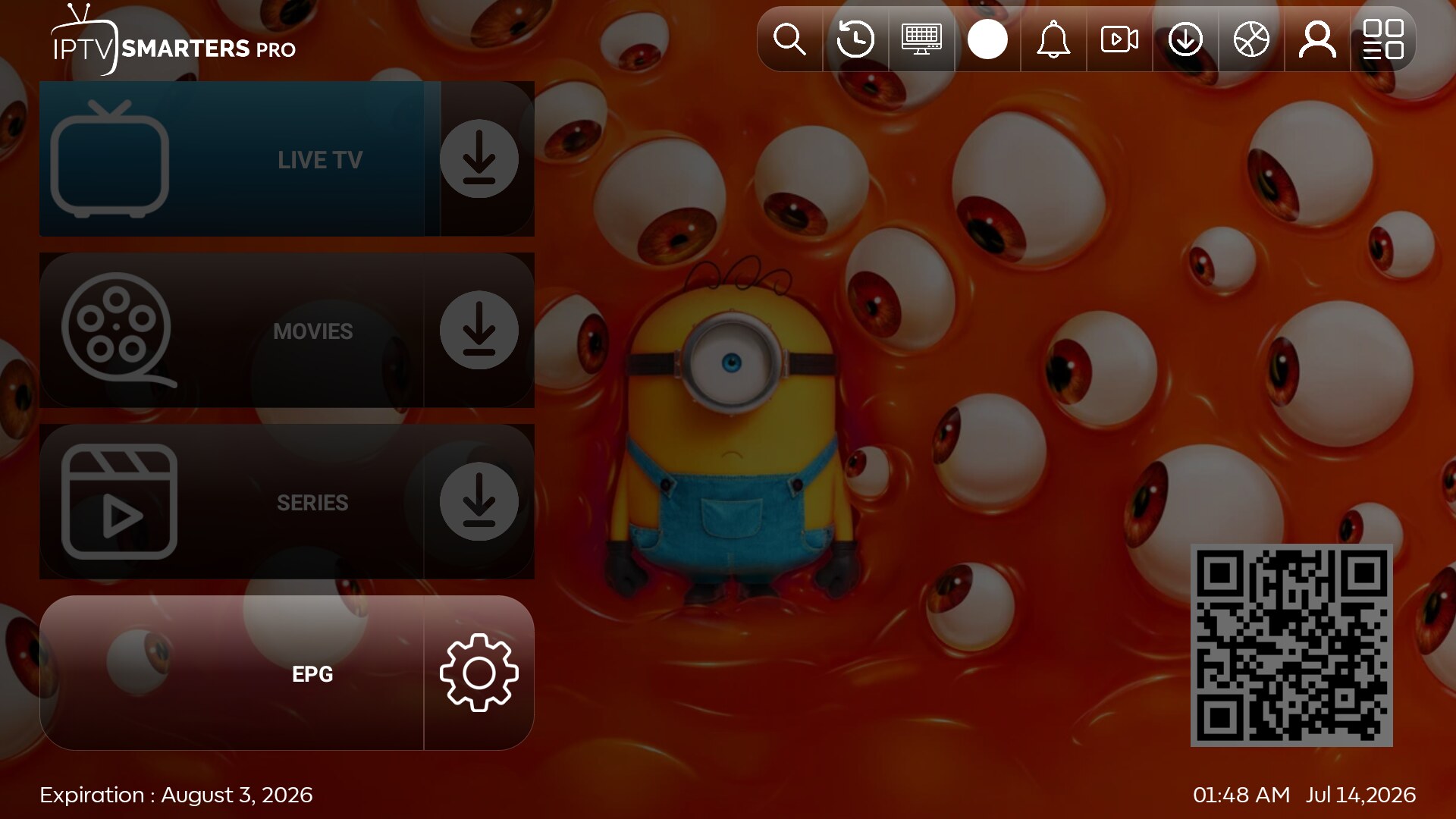 Smarters Pro V5 New Style TMDB interface preview
