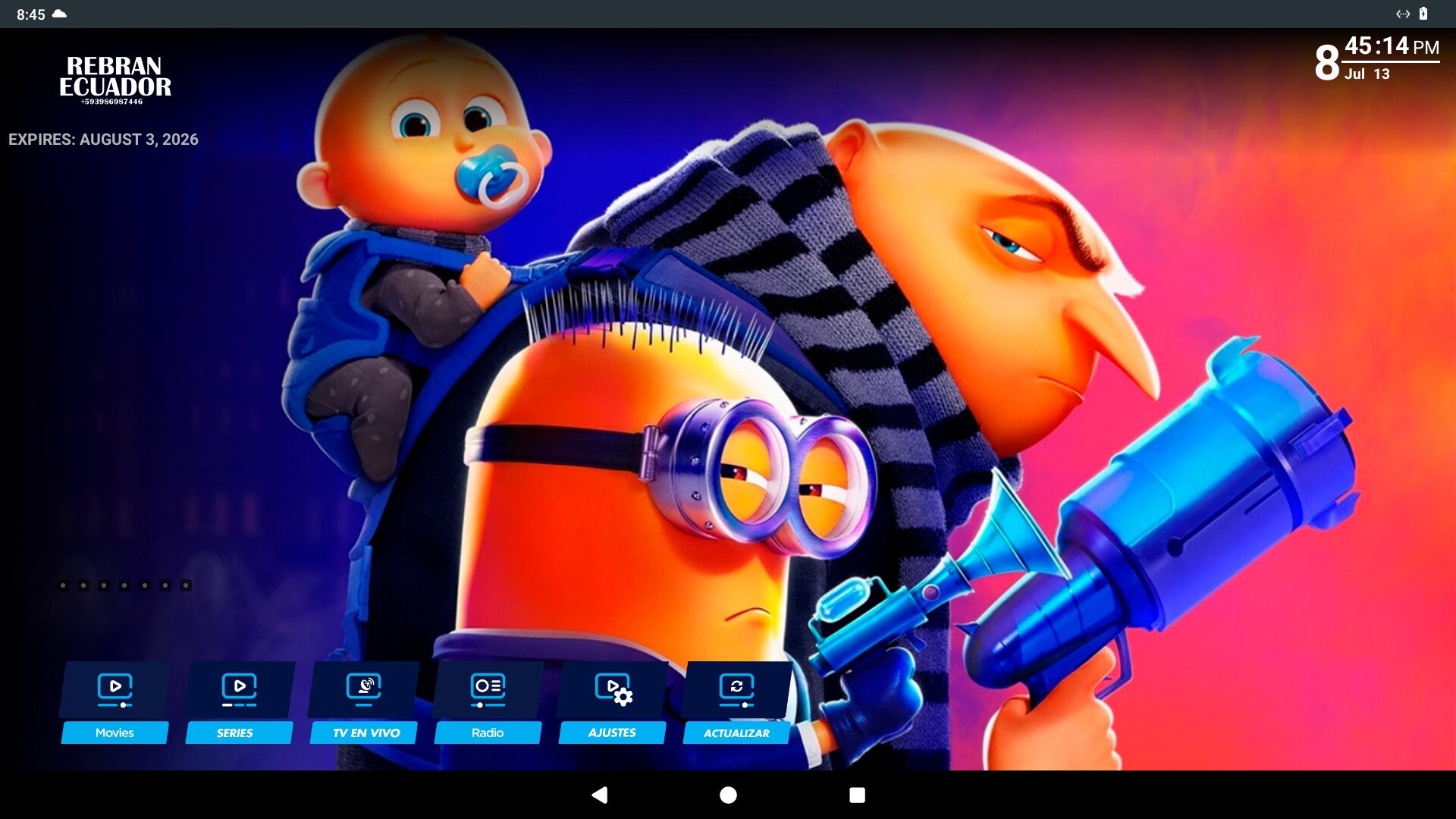 RATON TV SMARTERS interface preview